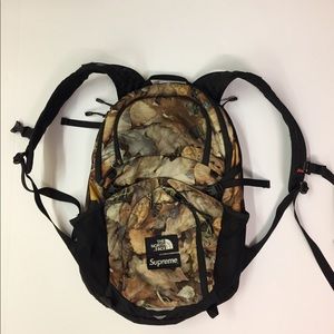 TNF x Supreme leaf backpack